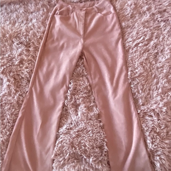 Pink High Waist Slant pocket cord pants - Picture 4 of 5